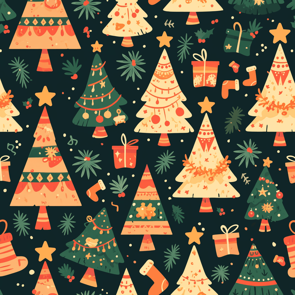 Christmas Christmas Tree 089 original repeating artwork