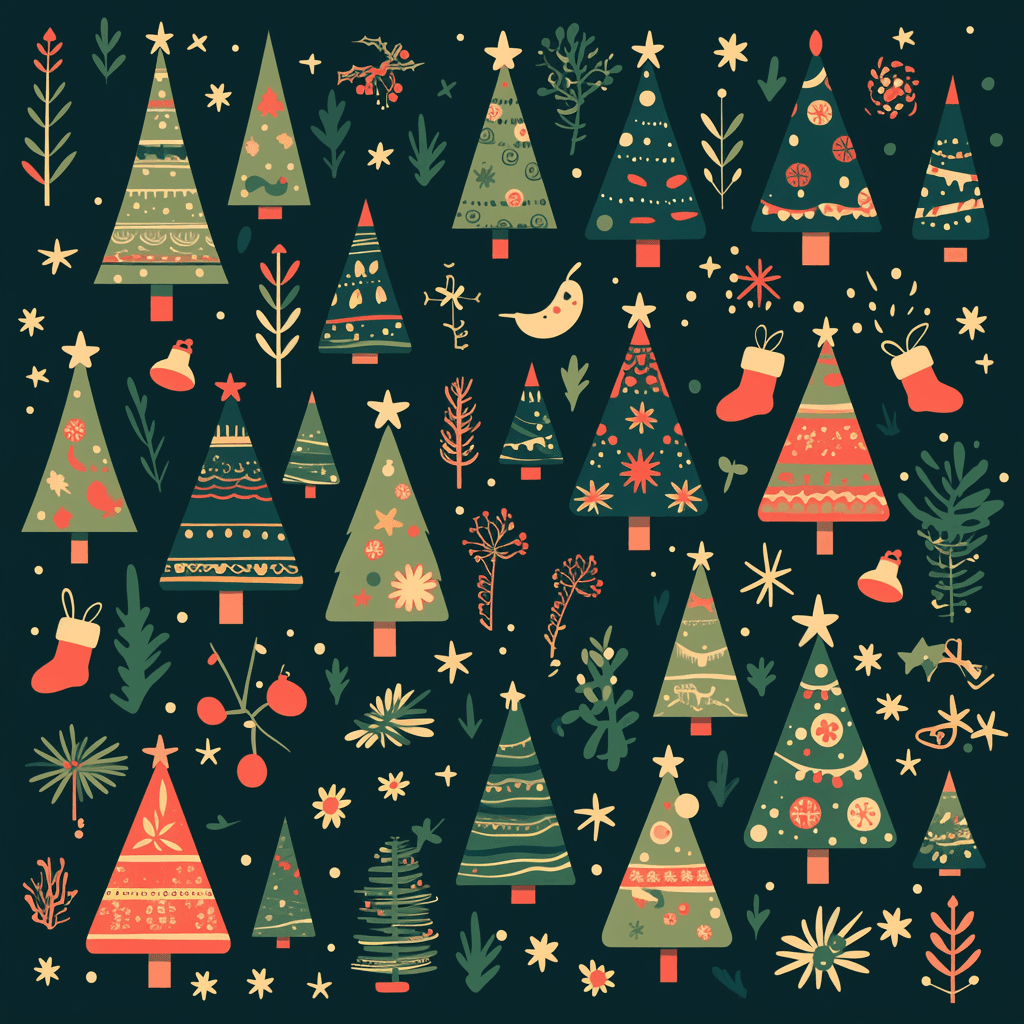 Christmas Tree 605 original repeating artwork