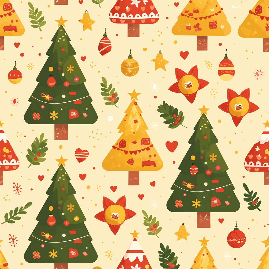 Christmas Christmas Tree 073 original repeating artwork