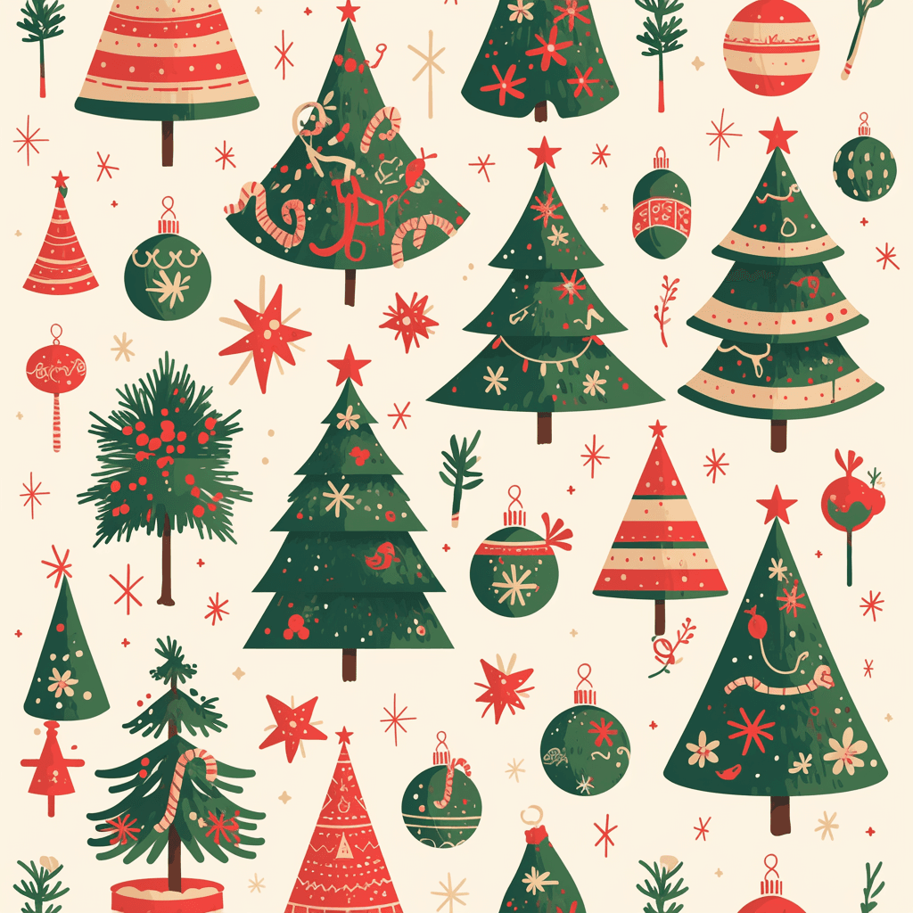 Christmas Tree 309 original repeating artwork
