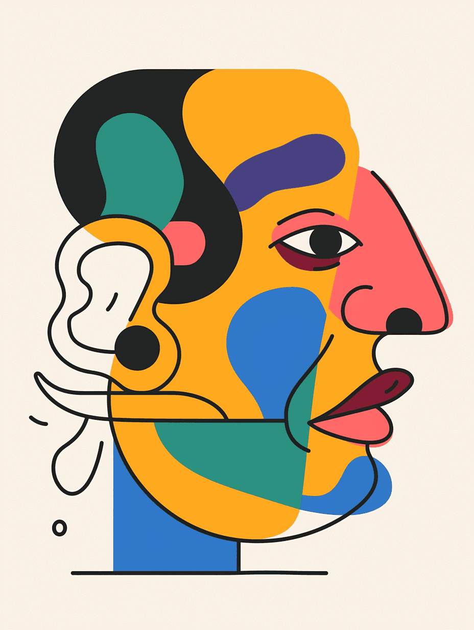 Face Bounce original repeating artwork