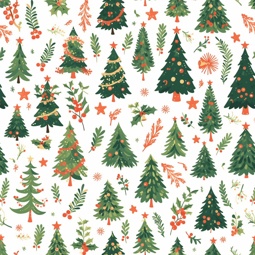 Christmas Christmas Tree 140 original repeating artwork