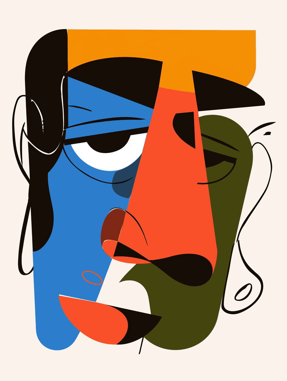Face Silver original repeating artwork