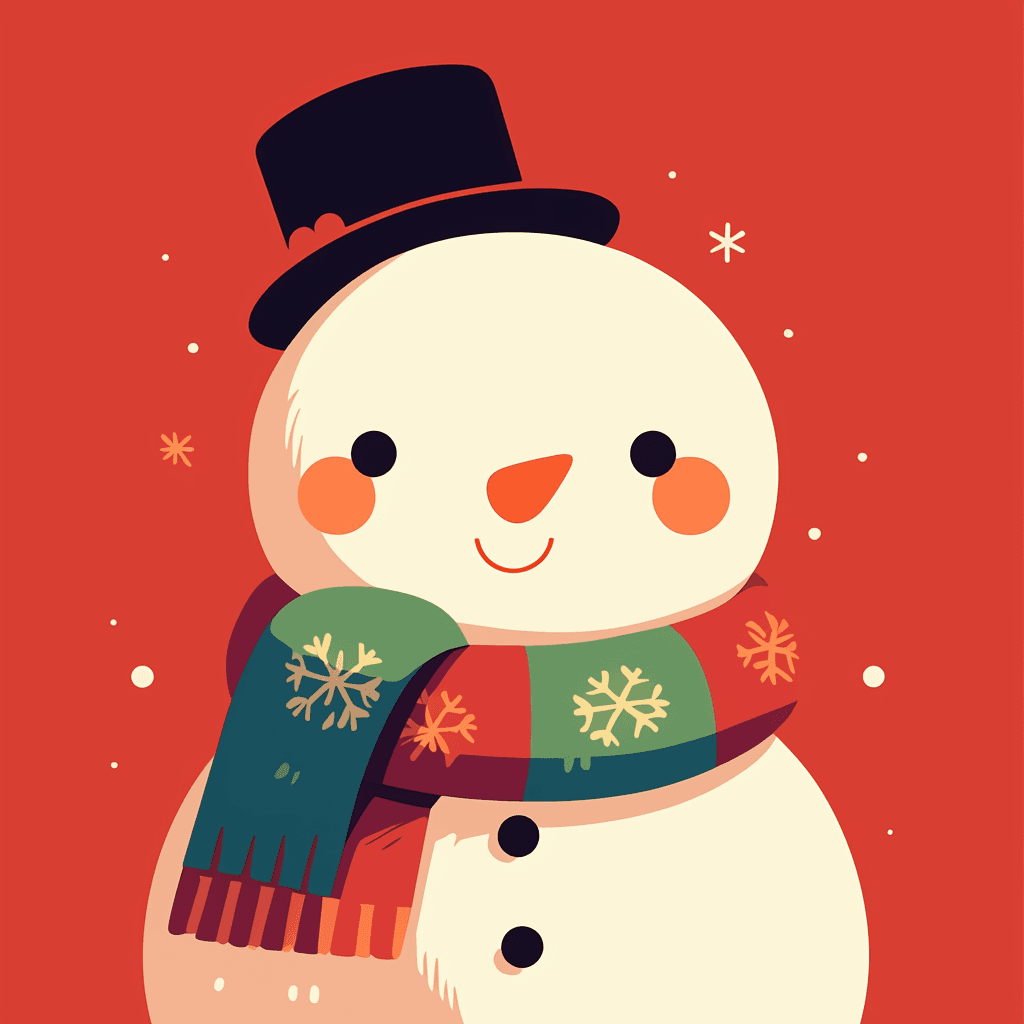 Christmas Snowman Squad original repeating artwork