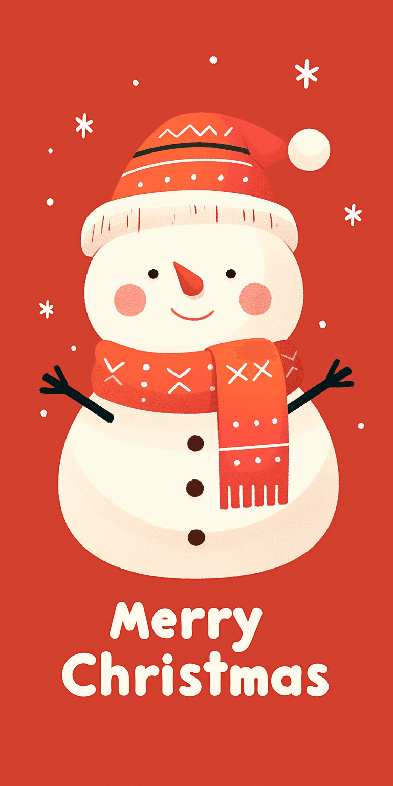 Christmas Snowman Bounce original repeating artwork