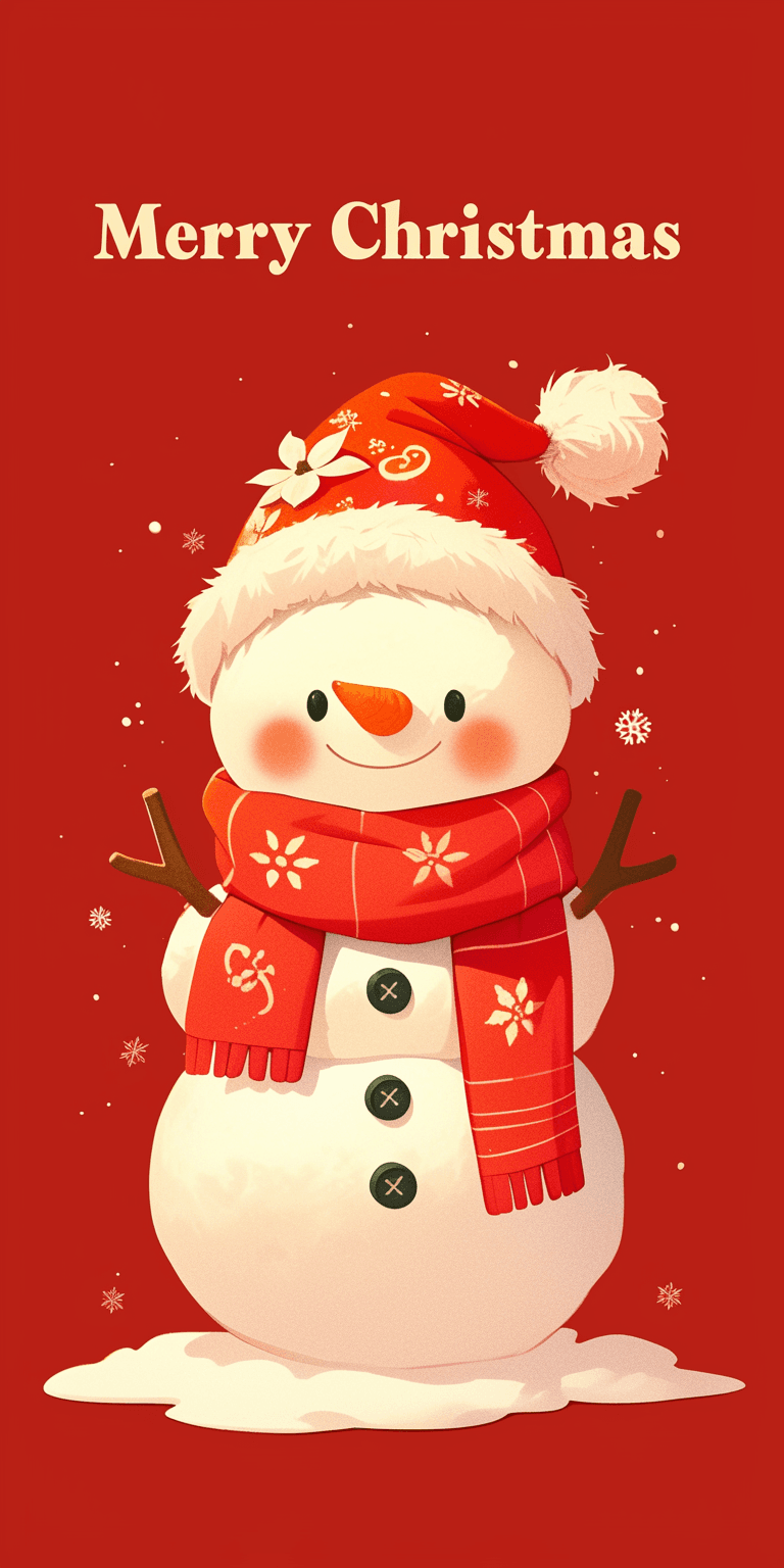 Christmas Snowman Club original repeating artwork