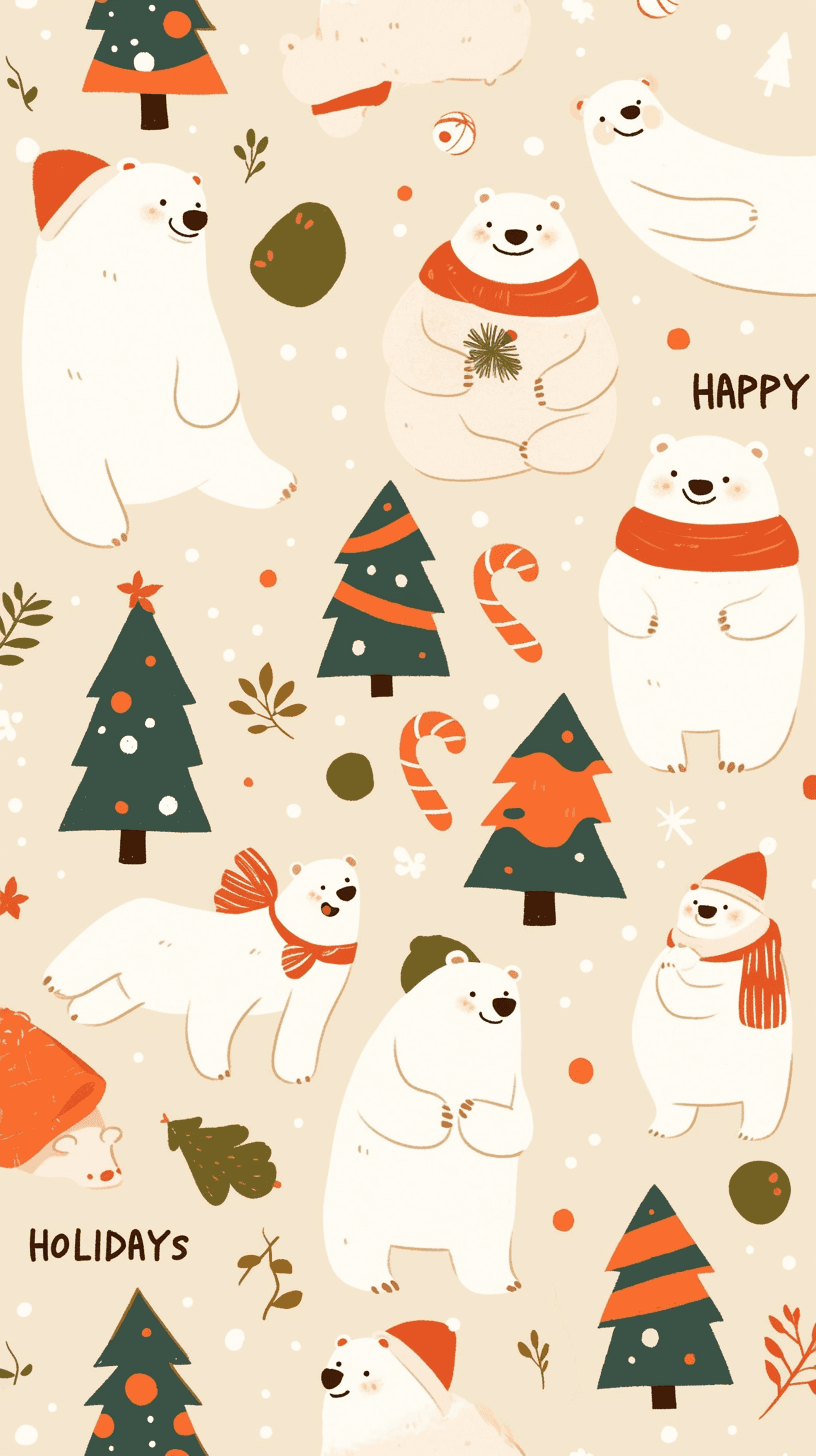 Christmas Bear 006 original repeating artwork