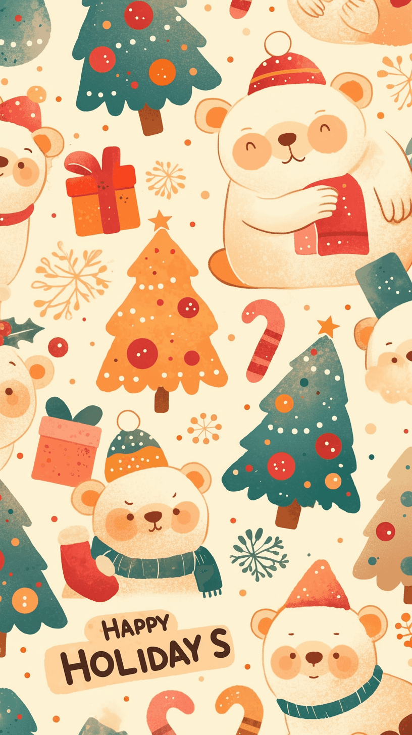 Christmas Bear 005 original repeating artwork