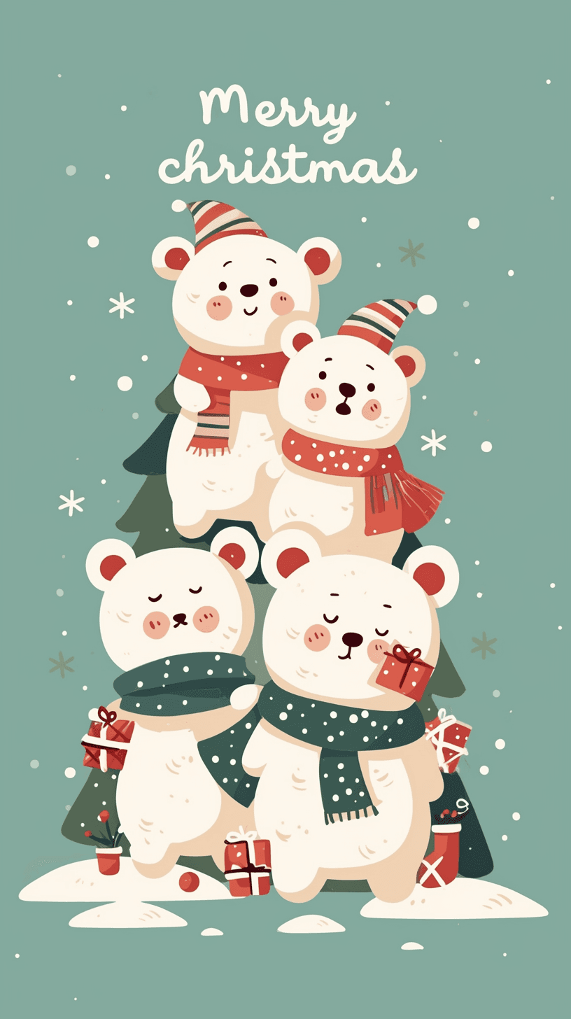 Christmas Bear 007 original repeating artwork