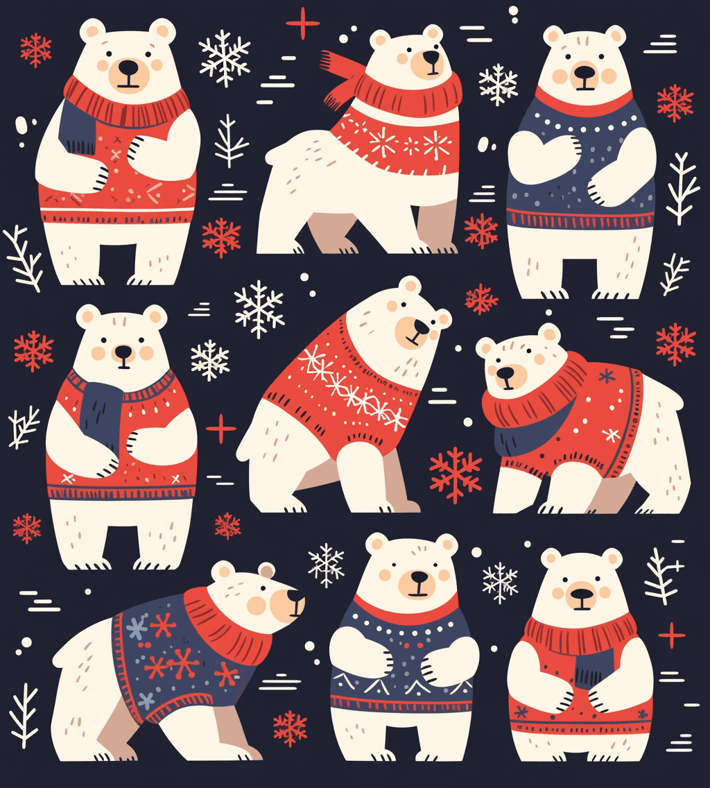 Christmas Bear 004 original repeating artwork