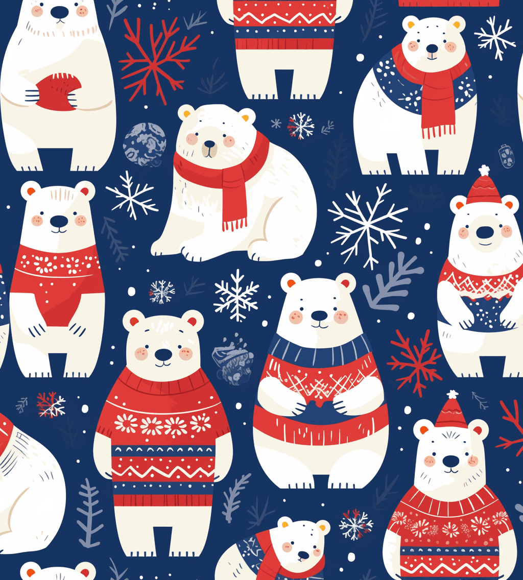 Christmas Bear 003 original repeating artwork
