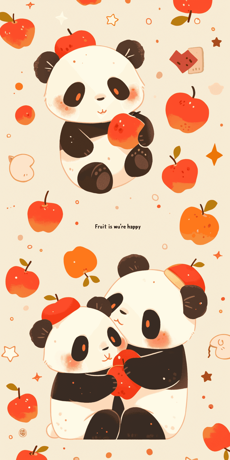 Christmas Panda original repeating artwork