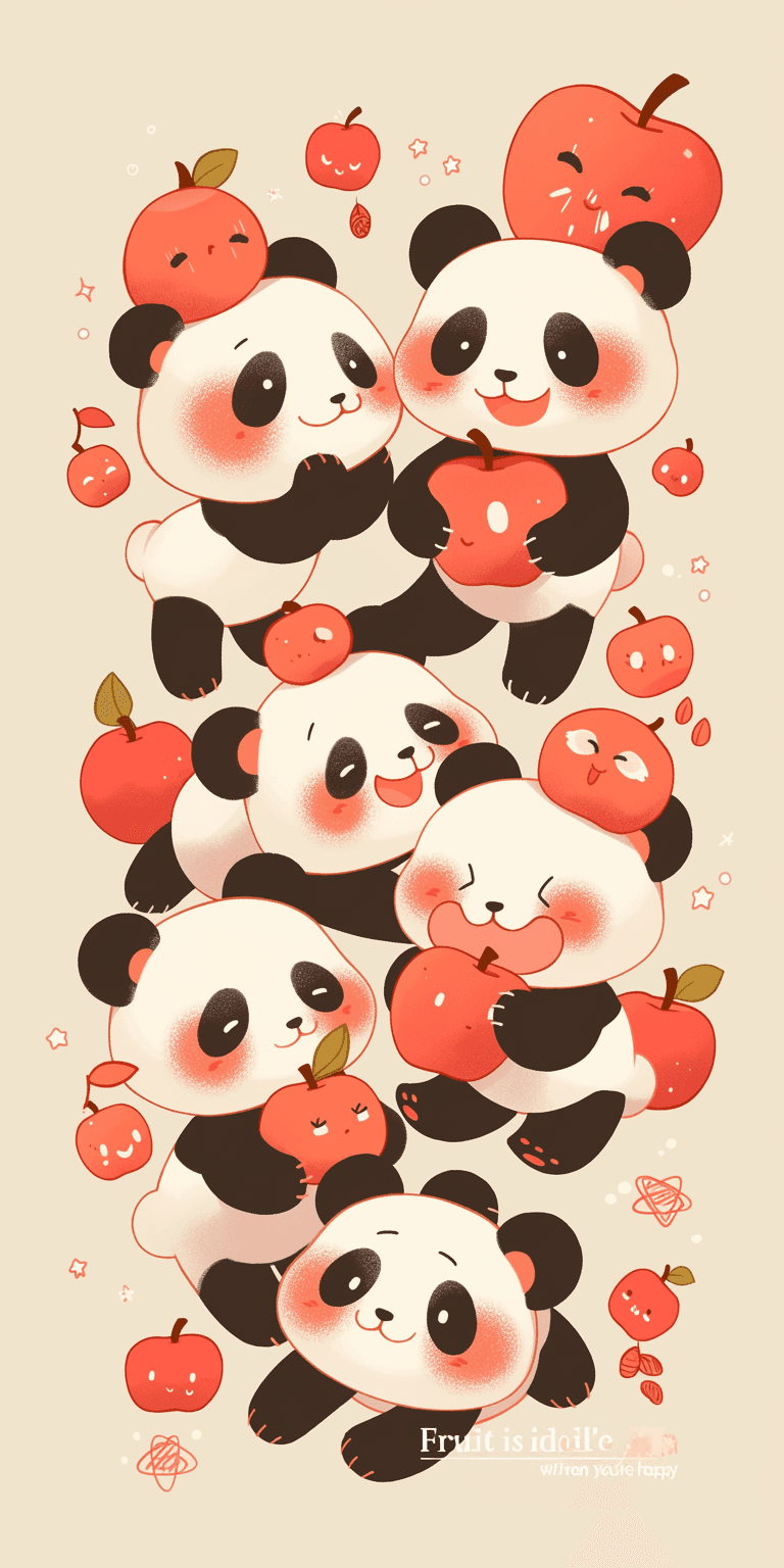 Christmas Panda 001 original repeating artwork