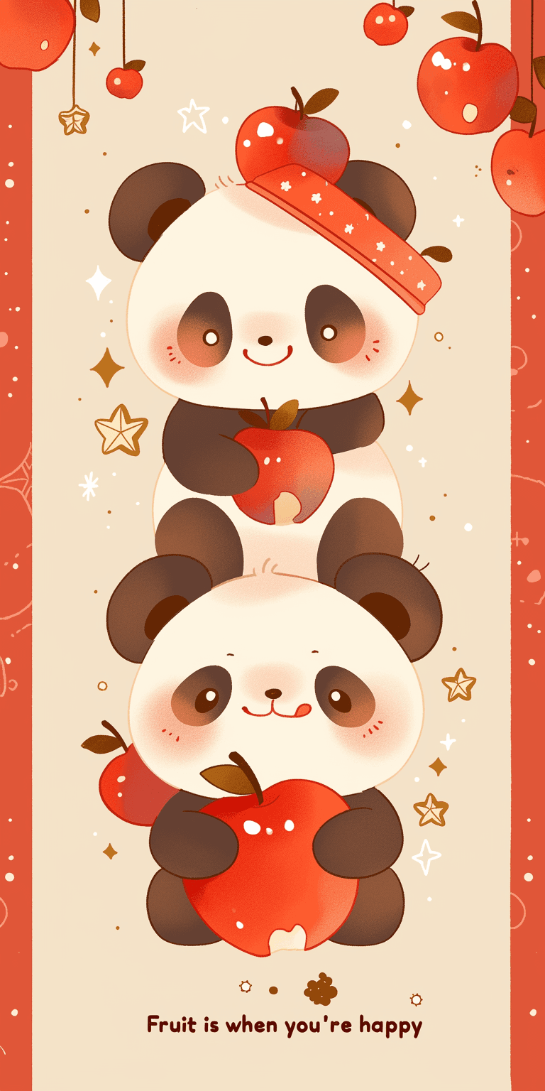 Christmas Panda Club original repeating artwork