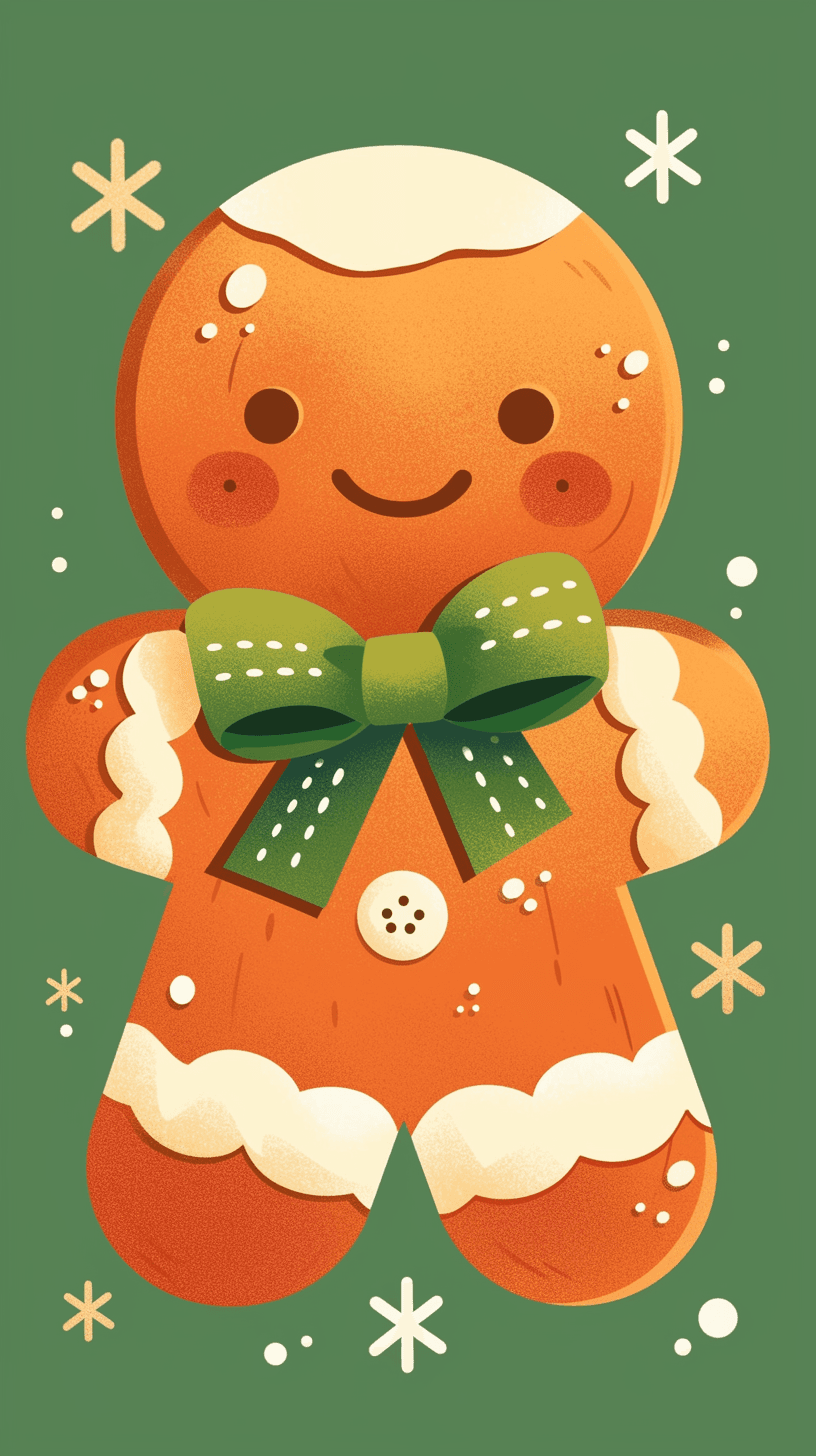 Christmas Gingerbread Crew original repeating artwork