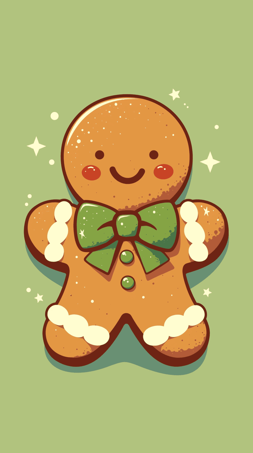 Christmas Gingerbread Squad original repeating artwork