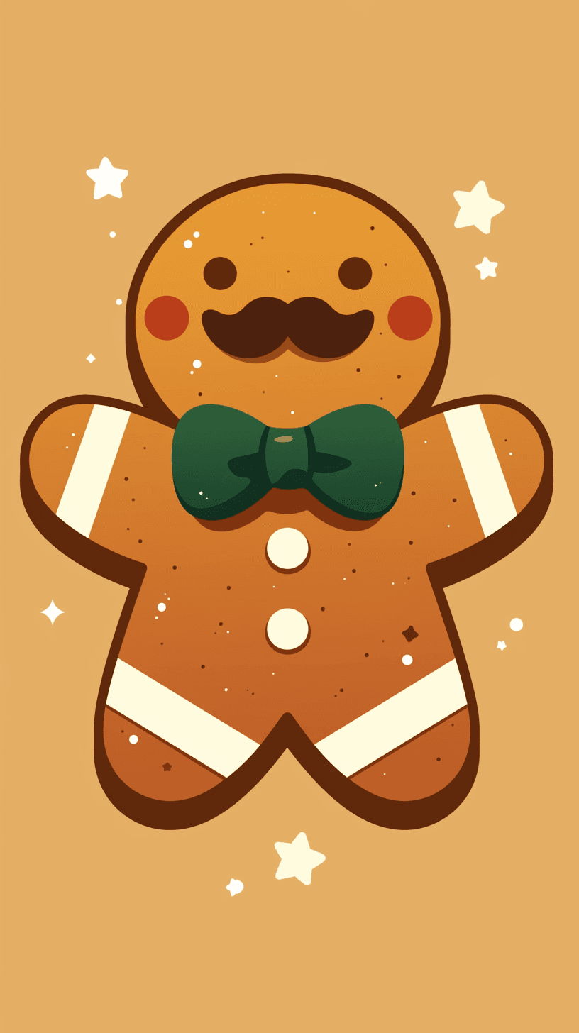 Christmas Gingerbread Dash original repeating artwork