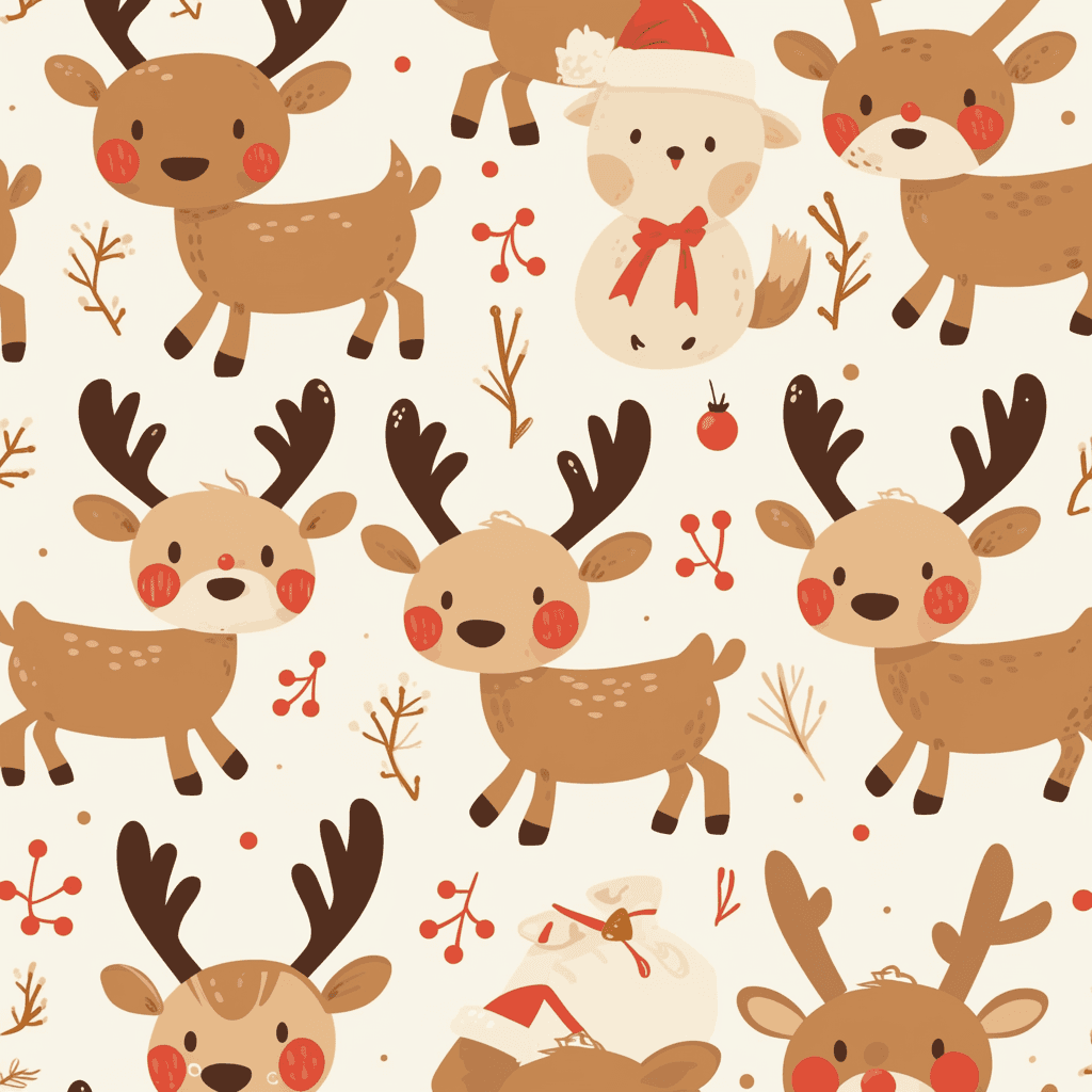 Christmas Reindeer 022 original repeating artwork