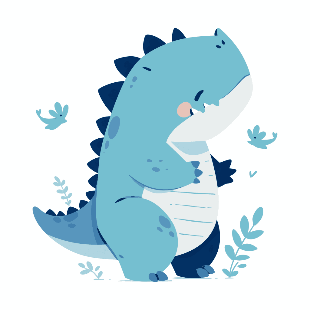 Dinosaur Drift original repeating artwork
