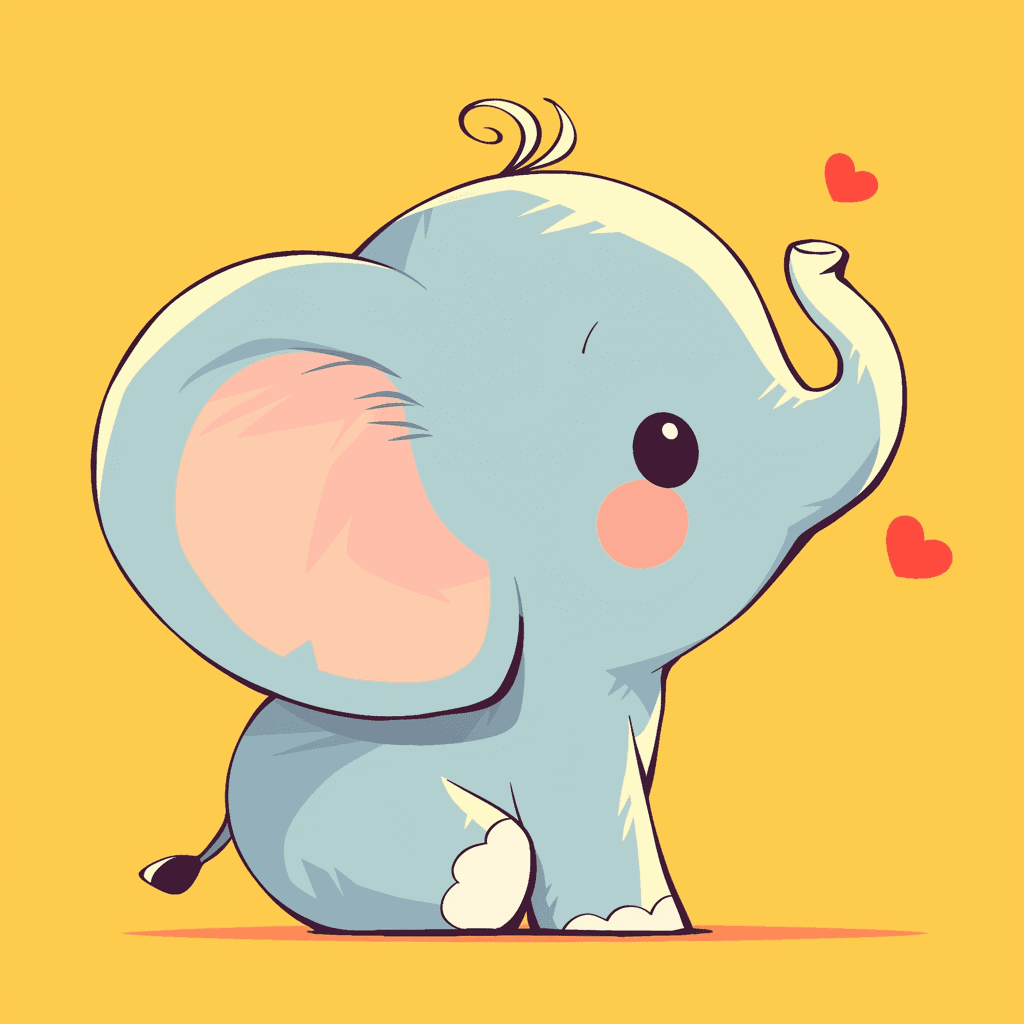 Elephant Glide original repeating artwork