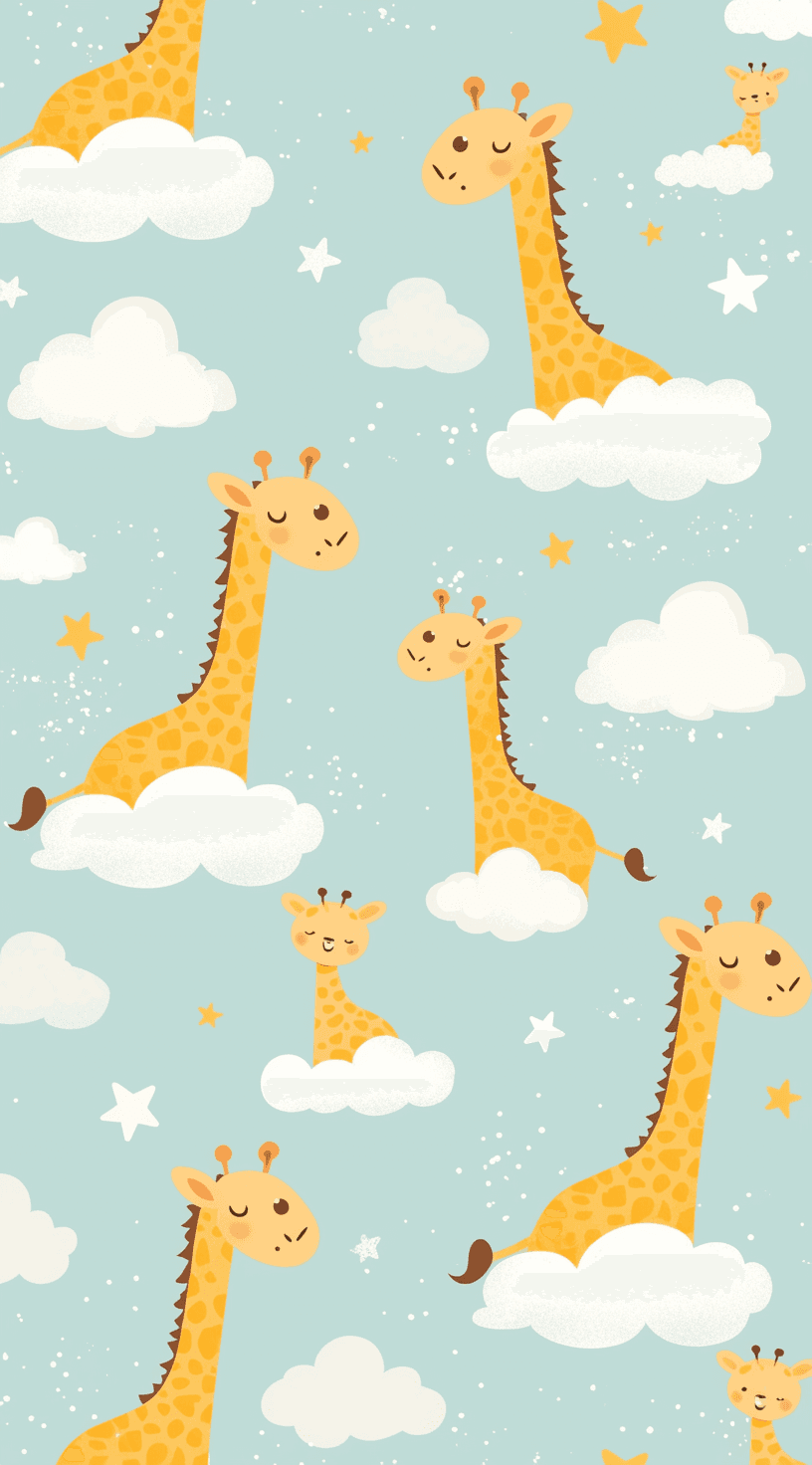 Giraffe Blast original repeating artwork