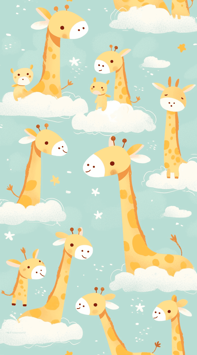 Giraffe Fizz original repeating artwork