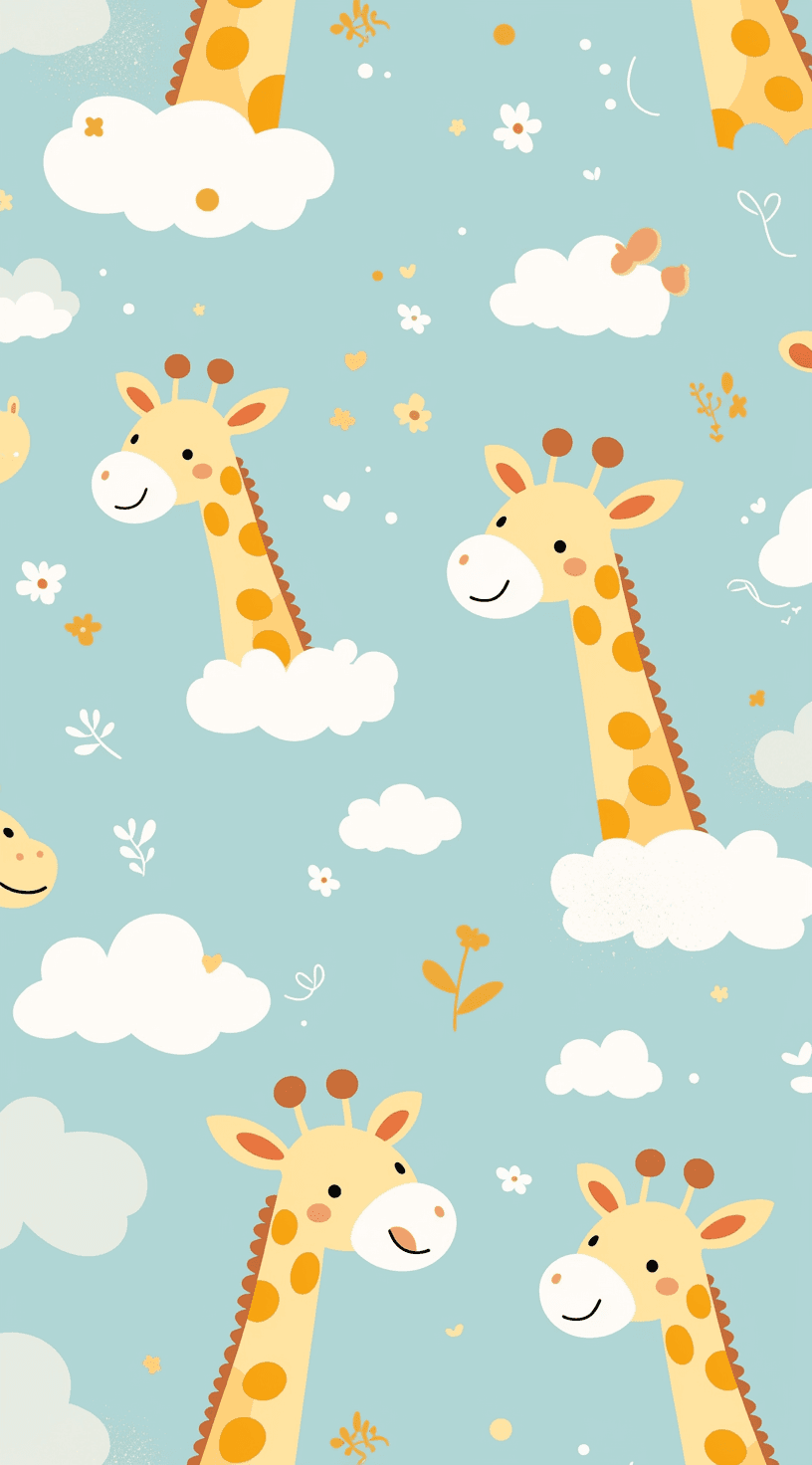Giraffe Zip original repeating artwork