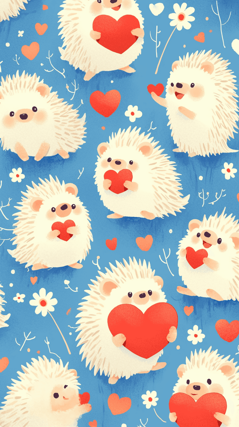 Hedgehog Beats original repeating artwork