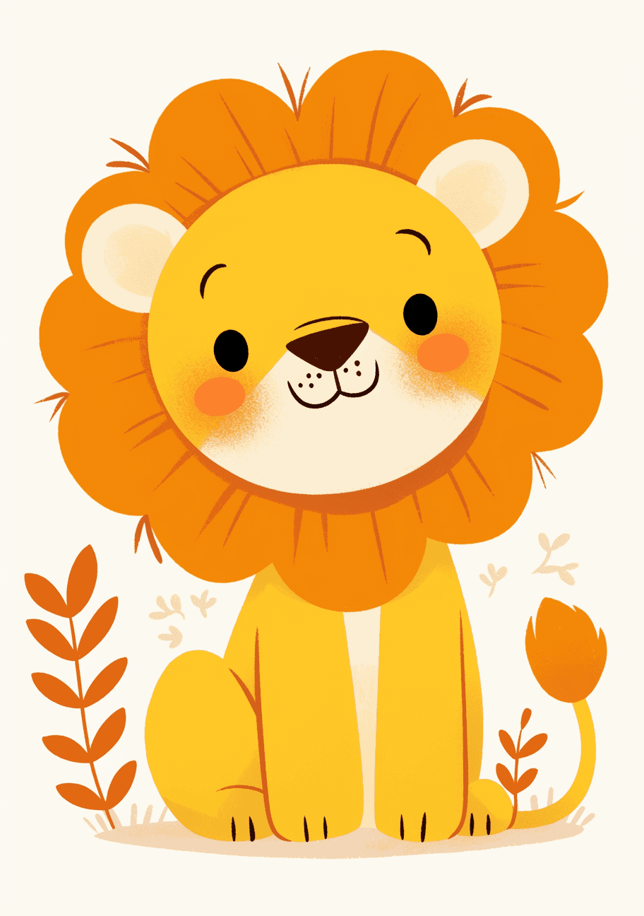 Lion Kick original repeating artwork