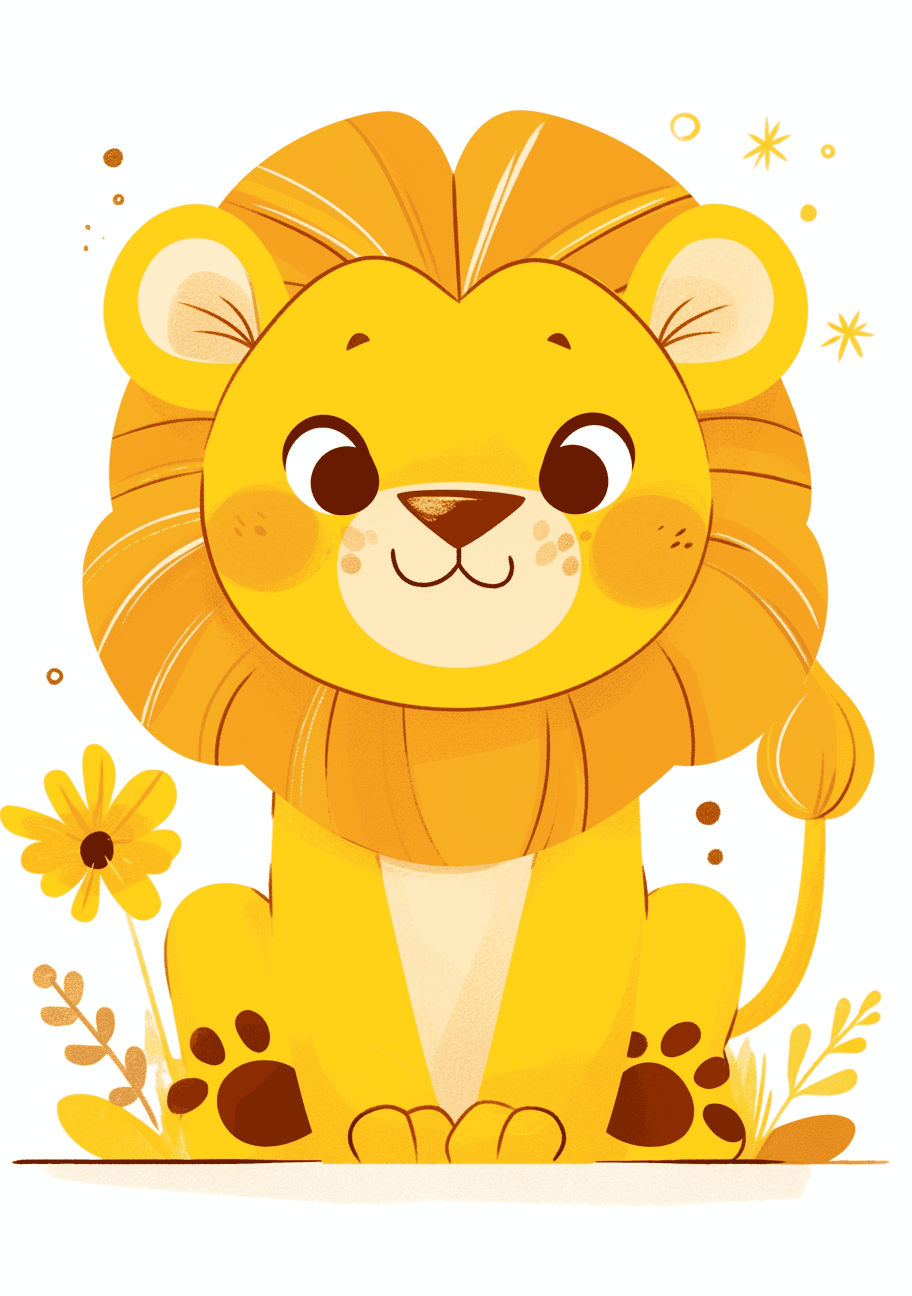 Lion Pastel original repeating artwork