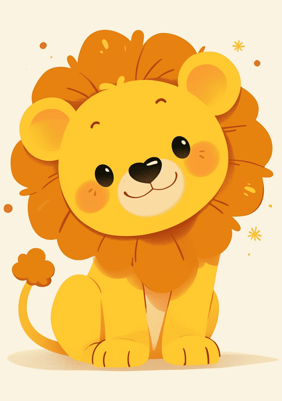 Lion Neon original repeating artwork