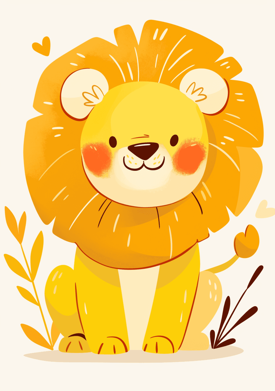 Lion Zoom original repeating artwork