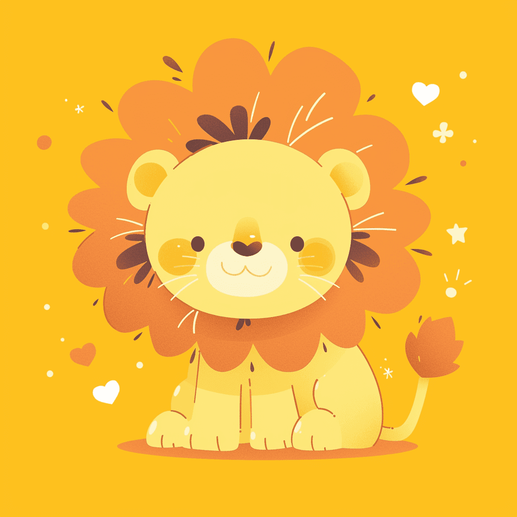 Cute Lion Gang original repeating artwork