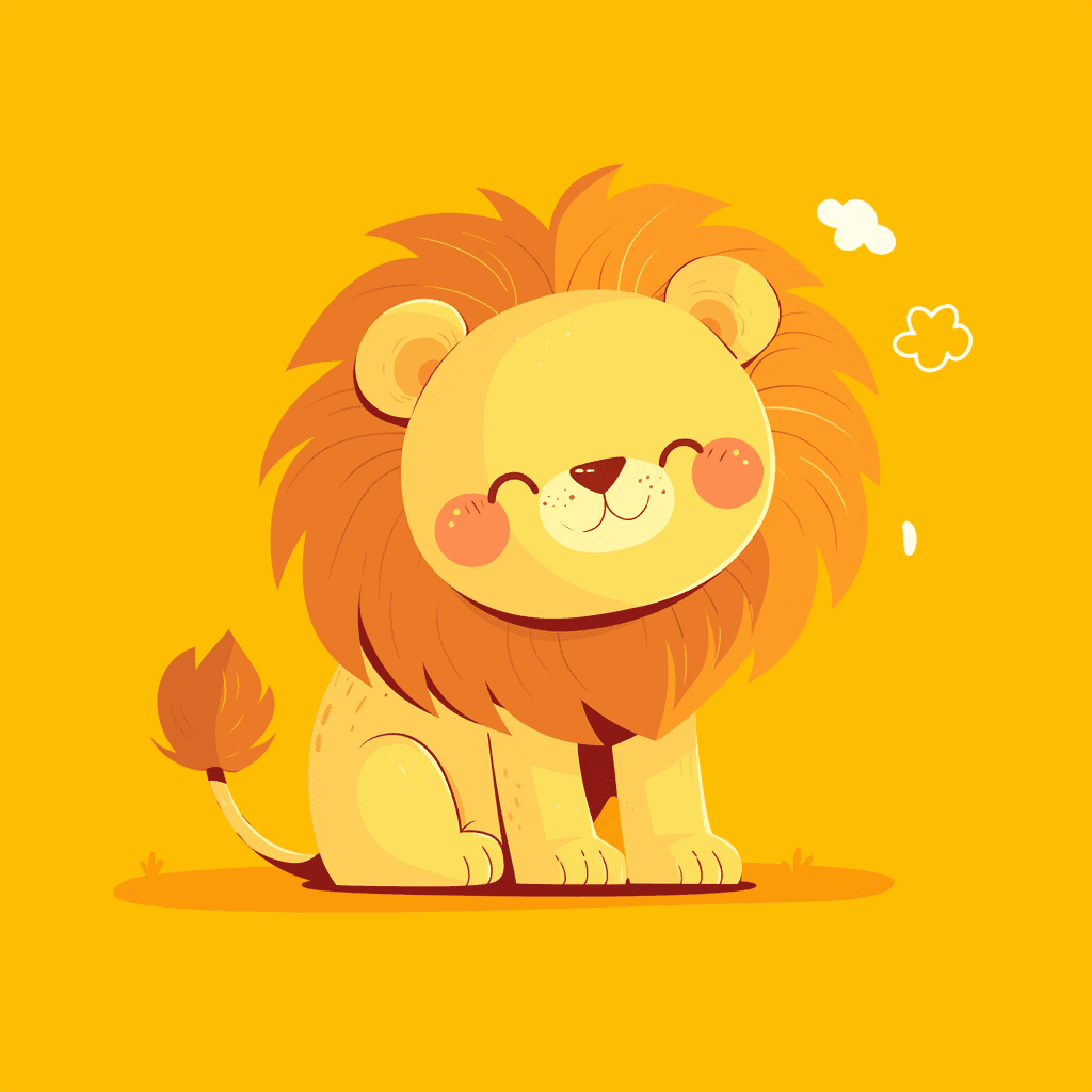 Cute Lion Pals original repeating artwork