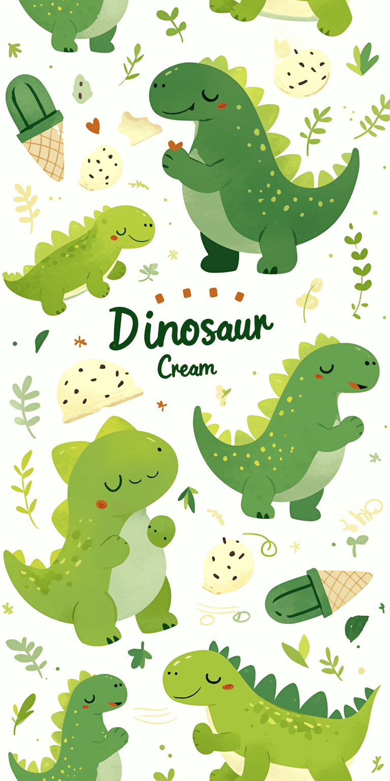 Dinosaur Moonlit original repeating artwork