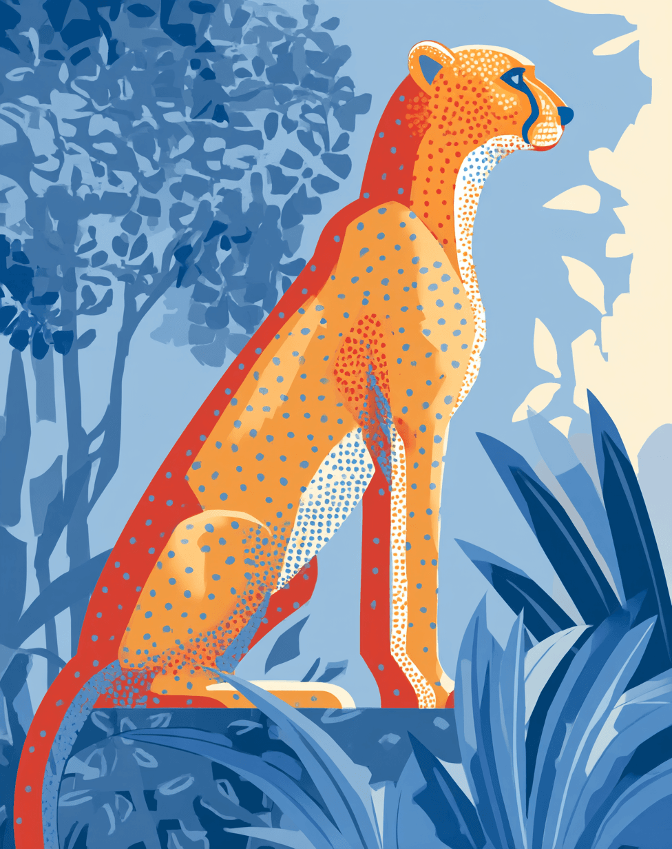 Animals Glide original repeating artwork