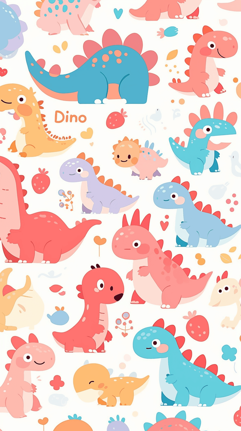 Dinosaur Subway original repeating artwork