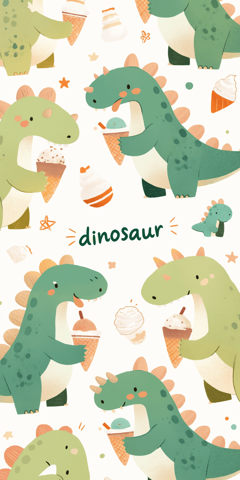 Dinosaur Neon original repeating artwork