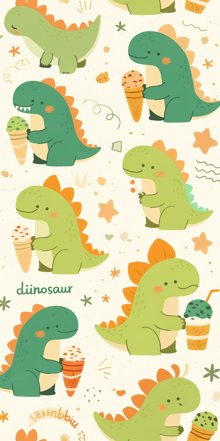 Dinosaur Burst original repeating artwork