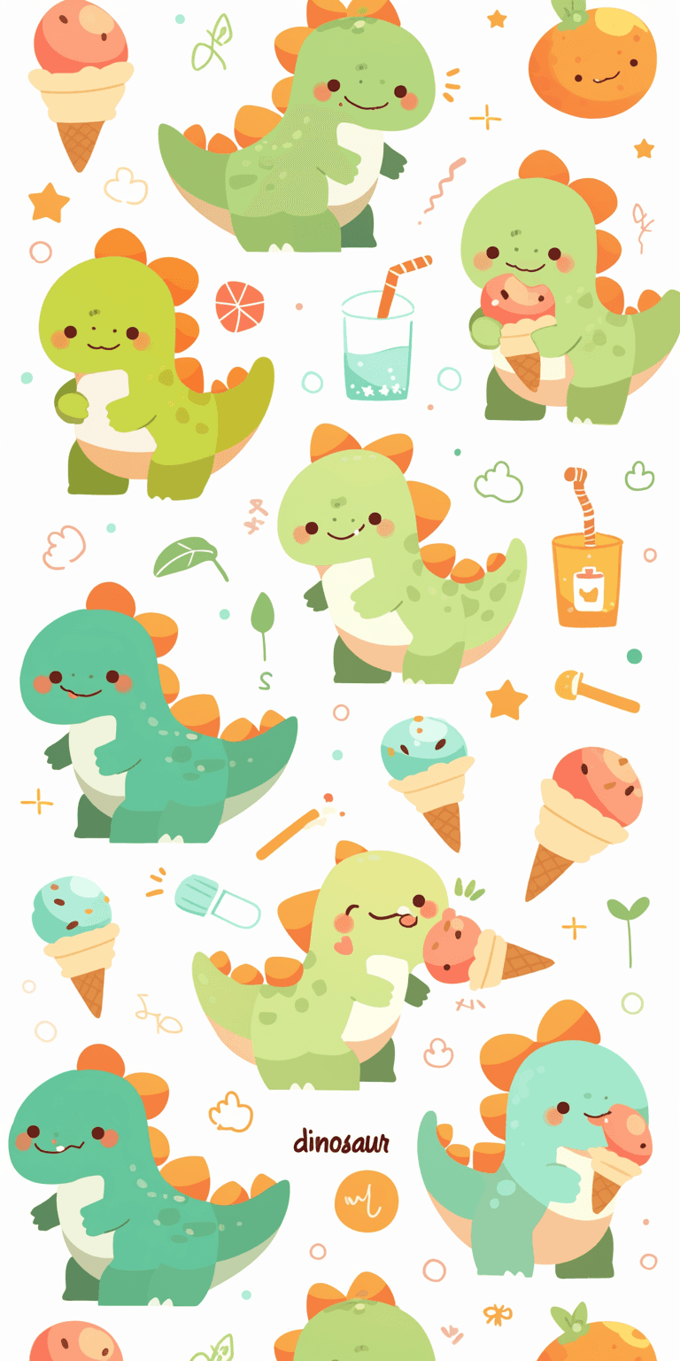 Dinosaur Loop original repeating artwork