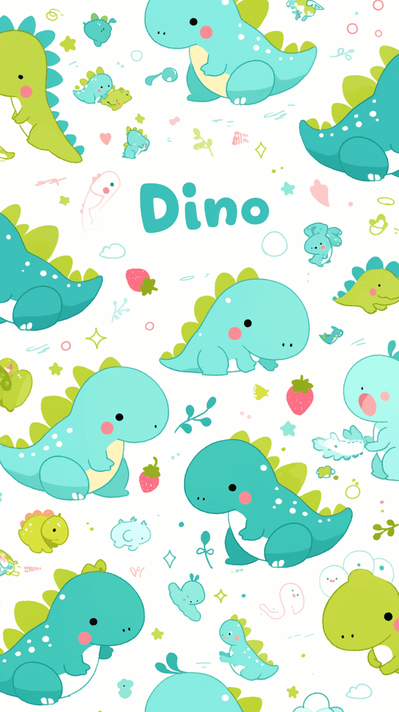 Dinosaur Corner original repeating artwork