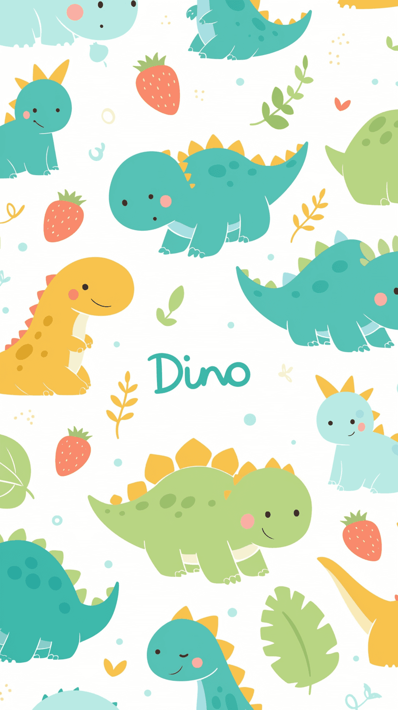 Dinosaur Daybreak original repeating artwork