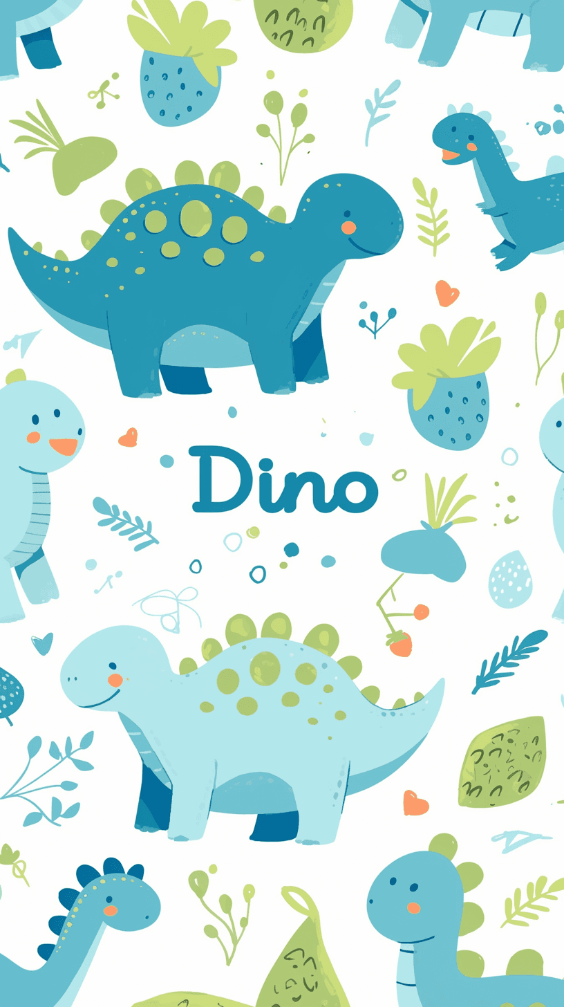 Dinosaur Sunrise original repeating artwork