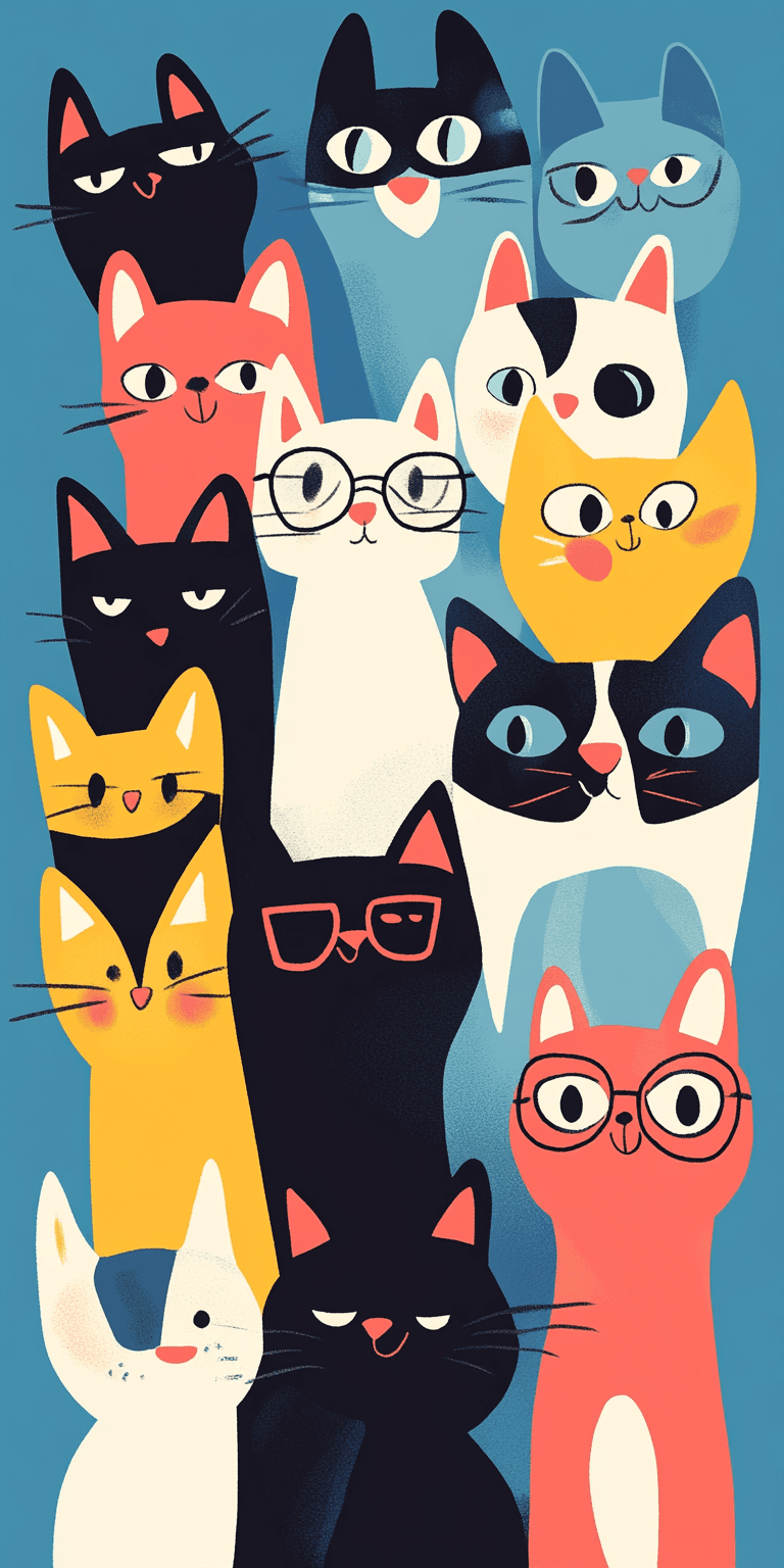 Animals Midnight original repeating artwork