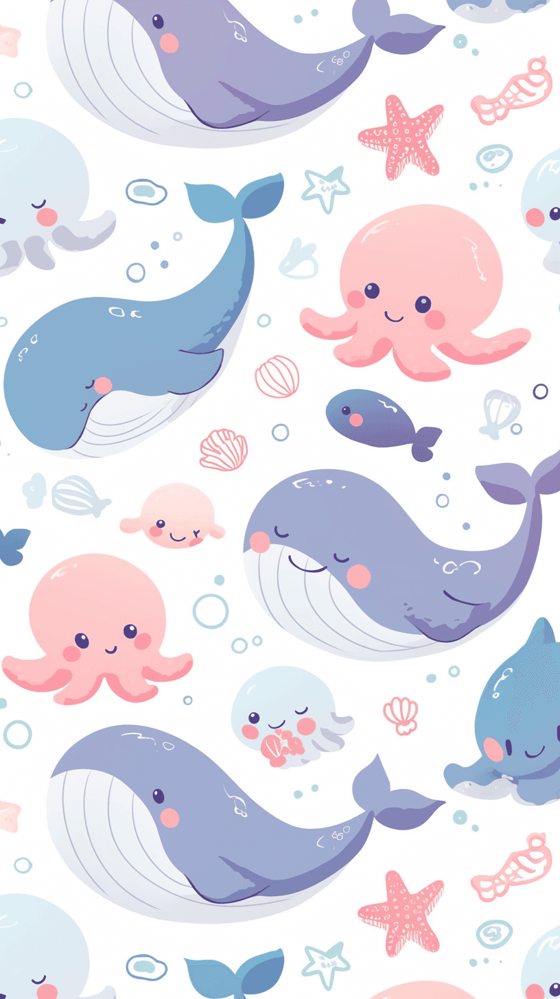 Whale Beats original repeating artwork