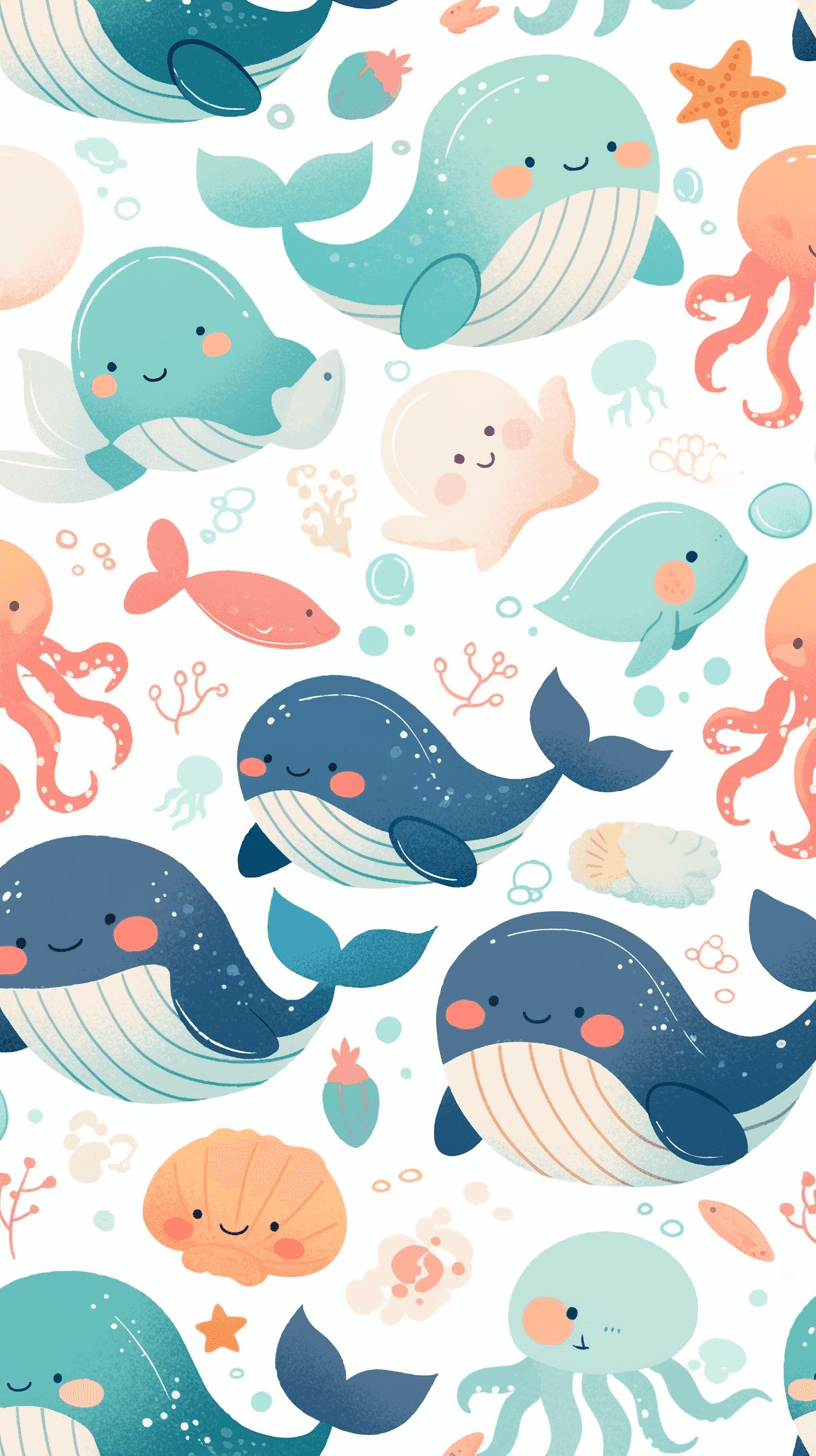 Whale Bop original repeating artwork