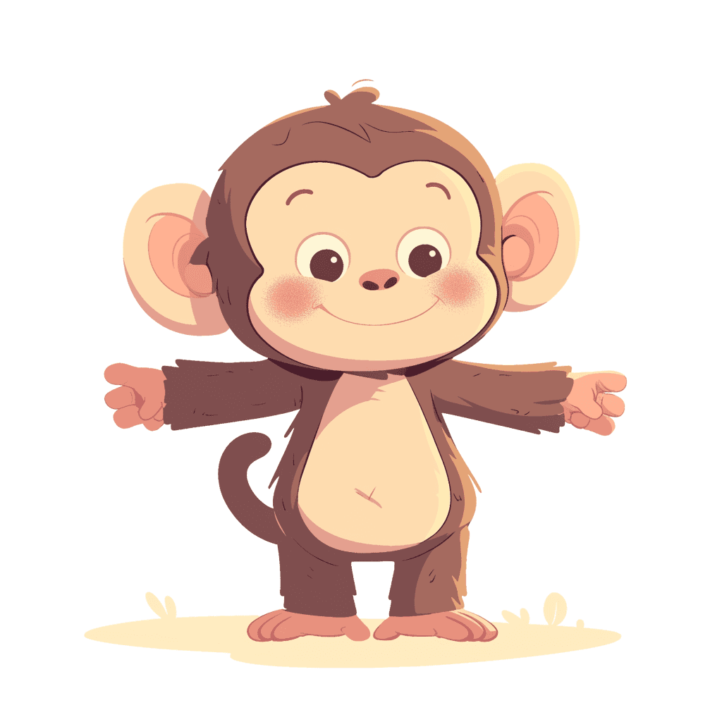 Monkey Pastel original repeating artwork