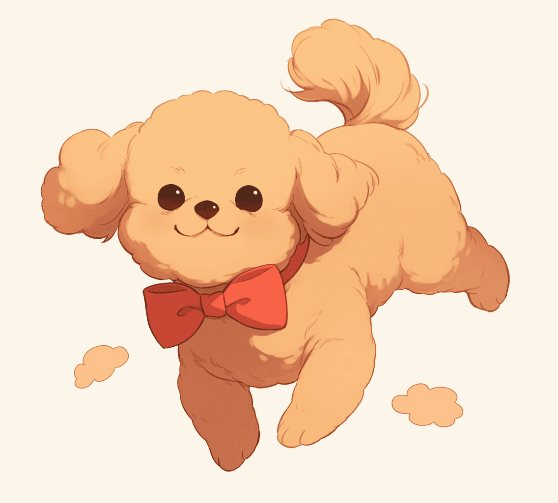 Puppy Autumn original repeating artwork