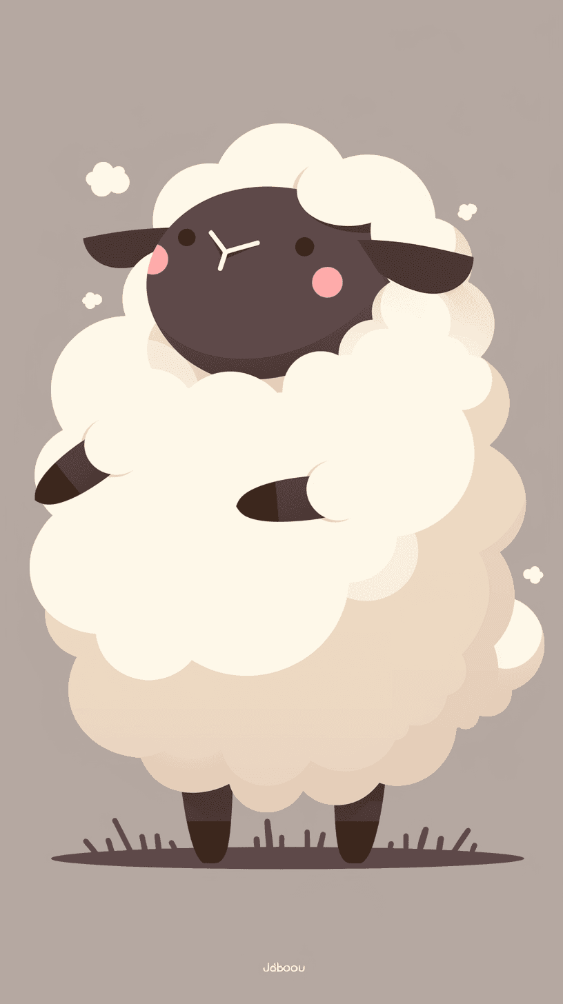 Sheep Dawn original repeating artwork