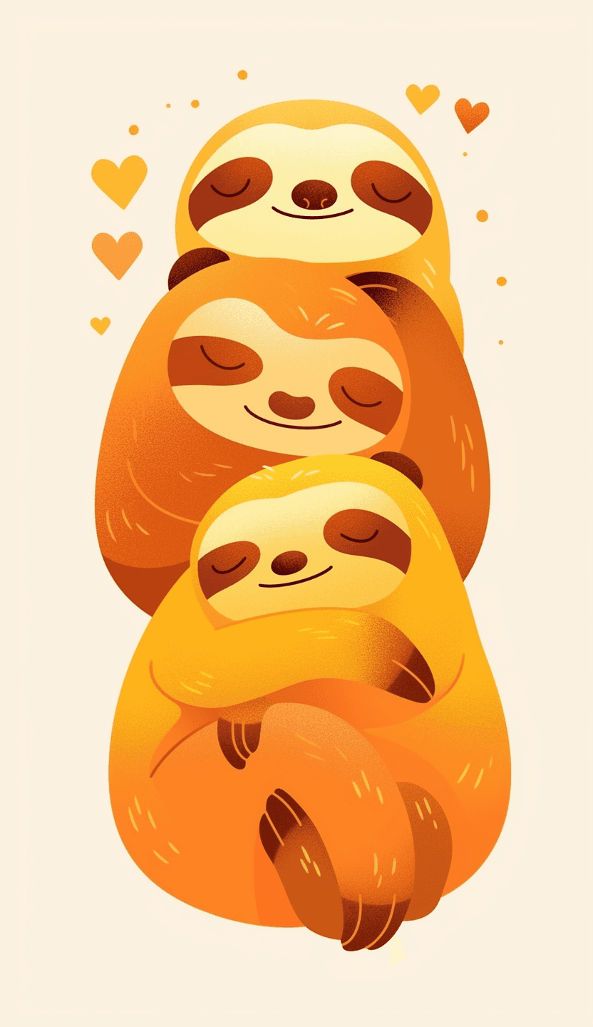 Sloth Gang original repeating artwork